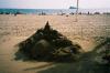 Sand sculpture on Levante Beach.
